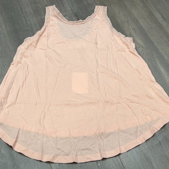 NWT THE GREAT INC Rosy Pink The Lace Slouch Sleep Tank Top Size 1 (Small) - Picture 1 of 6